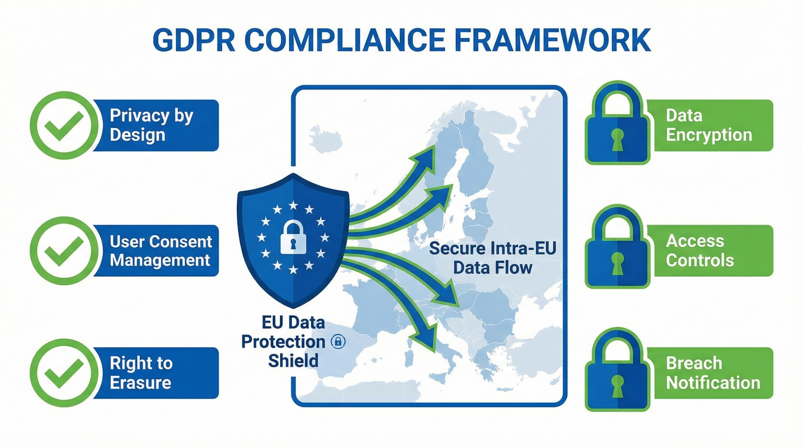 GDPR compliance infographic met EU data bescherming