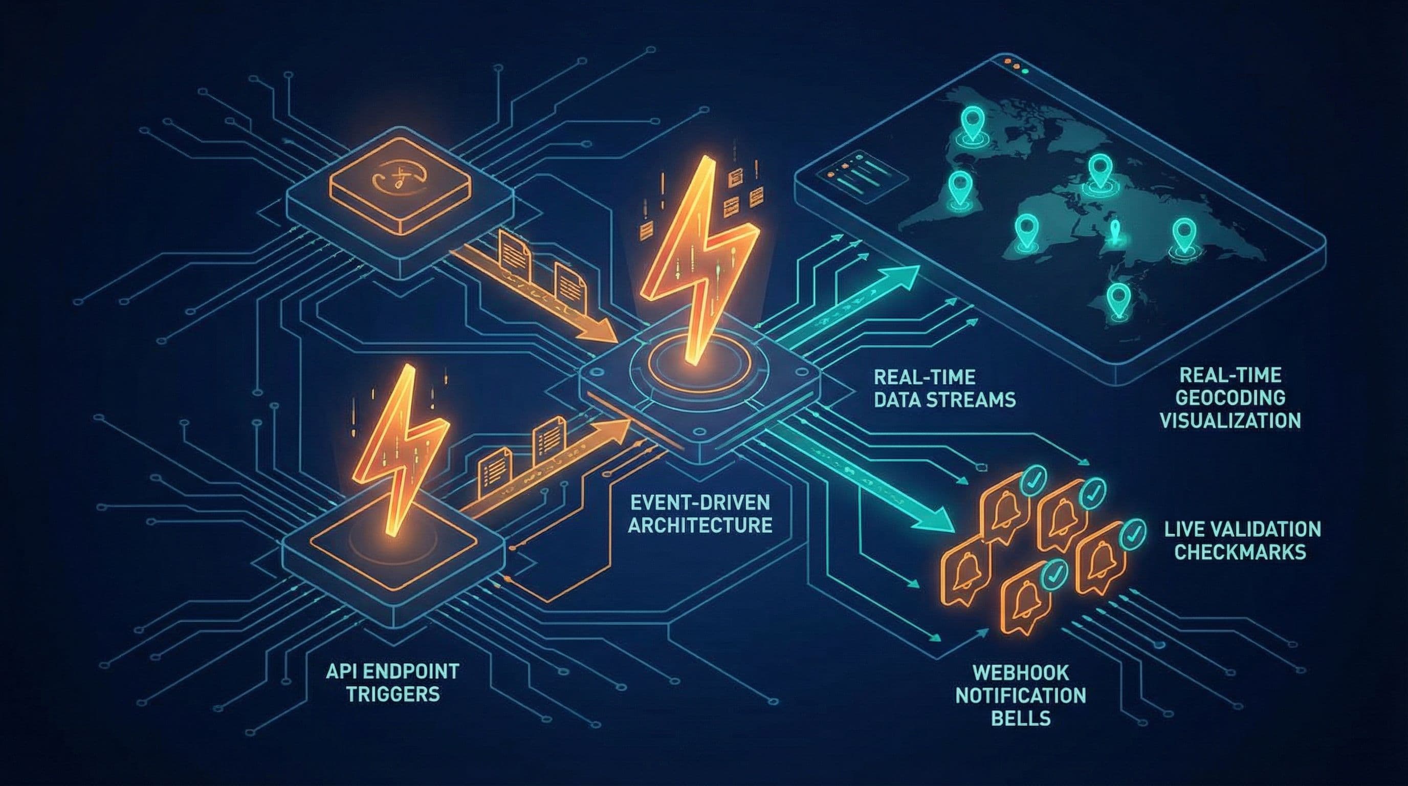 Webhooks en real-time geocoding